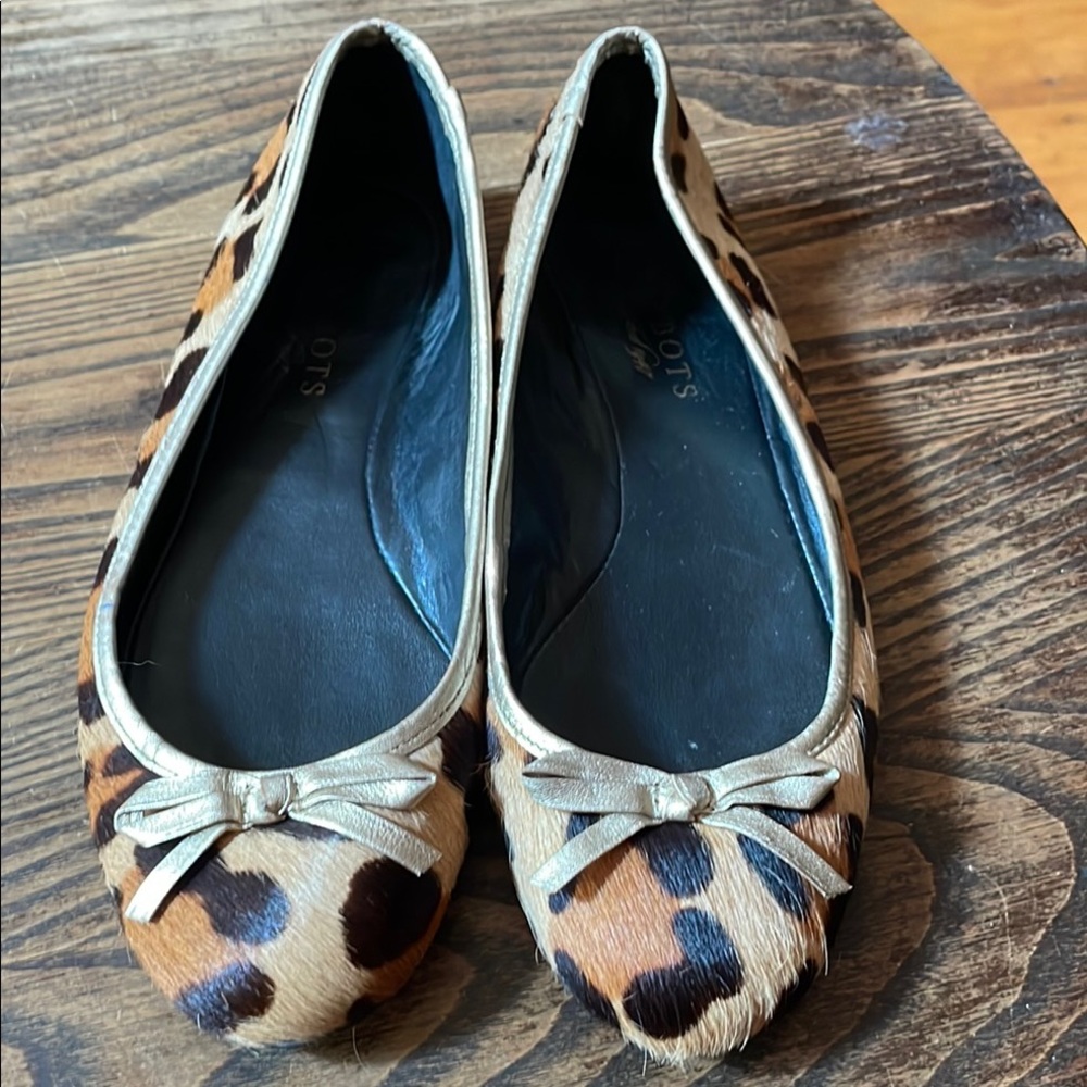 Talbots Brown and Black Leopard Print Flats